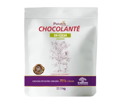 CHOCOLANTÉ  70%  SIN AZÚCAR AÑADIDA